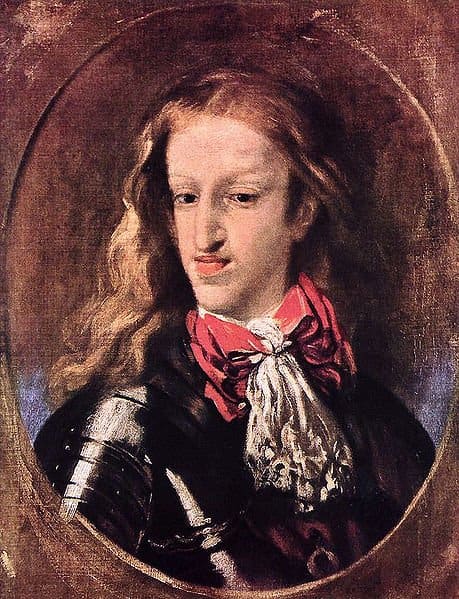 Charles II of Spain in his twenties. You can clearly see the Habsburg Jaw, and this portrait was likely being kind.