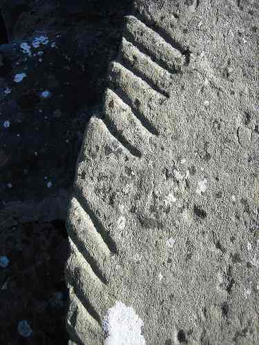 An ancient Druid stone from Ireland, showing Ogham, an early form of writing composed of groups of straight lines. Before paper was invented, sending a letter would have been quite difficult!