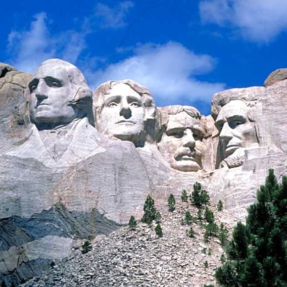 Mount Rushmore - George Washington - Thomas Jefferson - Theodore Roosevelt - Abraham Lincoln