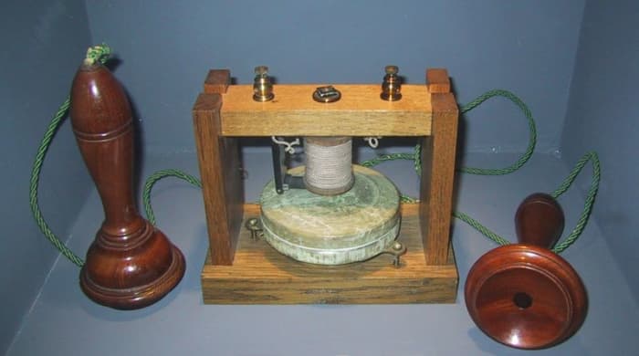 The 'acoustic telegraph' invented by Alexander Graham Bell and the precursor to the modern telecommunications revolution.