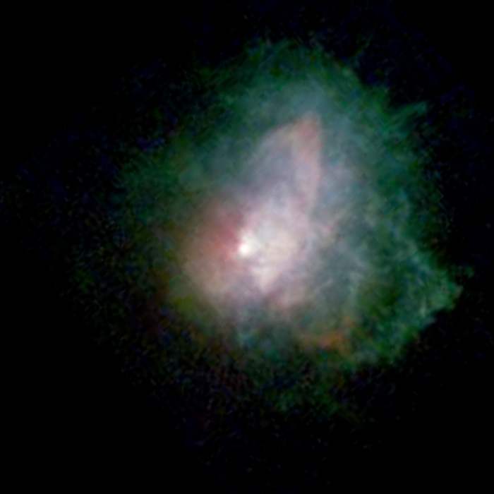 VY Canis Majoris, a red hypergiant star that expels large quantities of gas. It is 1420 times the diameter of the Sun.