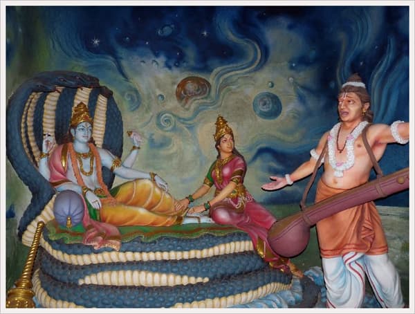 The celestial sage Narada had his questions about the potency of the Lord's name and he asked Lord Vishnu about it.
