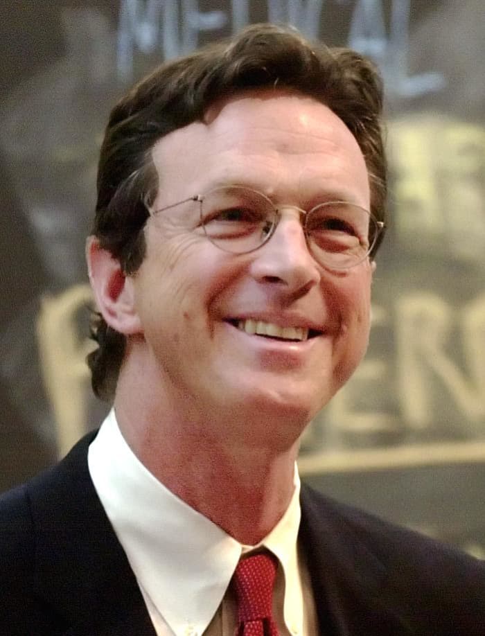Michael Crichton doesn't look scared!