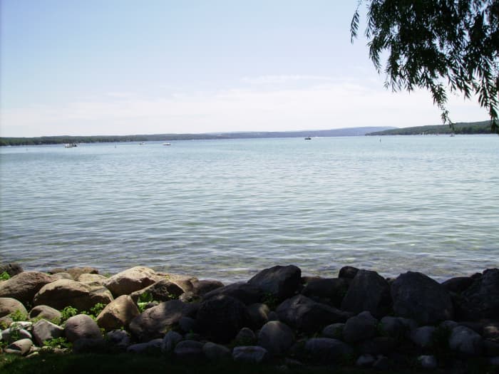 Looking South on Canandaigua Lake from Kershaw Park in City of Canandaigua down the street from the Garlock House.