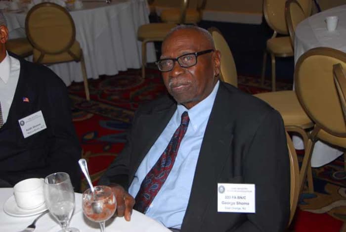 George Shomo in 2011. He was invited to the 106th ID's annual reunion. Having spent the first few days of captivity with so many of their men, they felt he deserved to be honored.