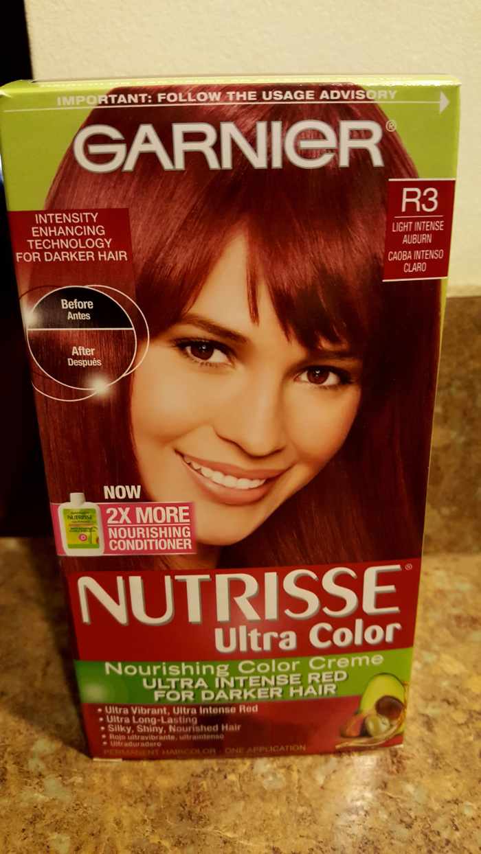 Garnier Nutrisse Ultra Color Ultra Intense Red for Darker Hair in Light Intense Auburn - R3