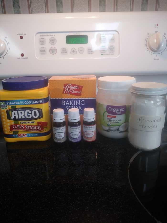 Supplies for your homemade deodorant