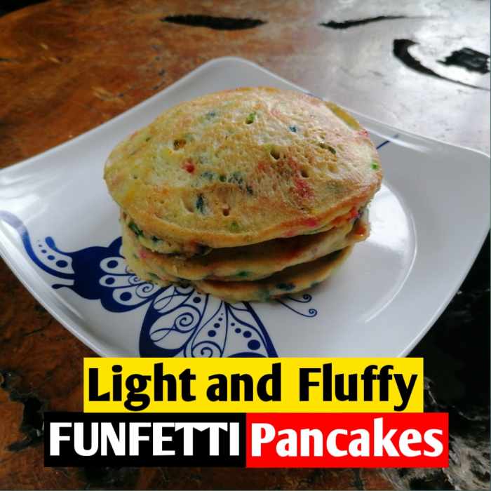 These funfetti pancakes are perfect for birthdays!