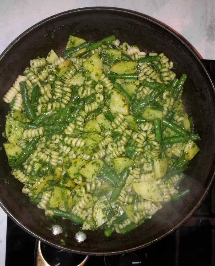 Northern Italian Pasta With Pesto, Potatoes, and Green Beans Recipe
