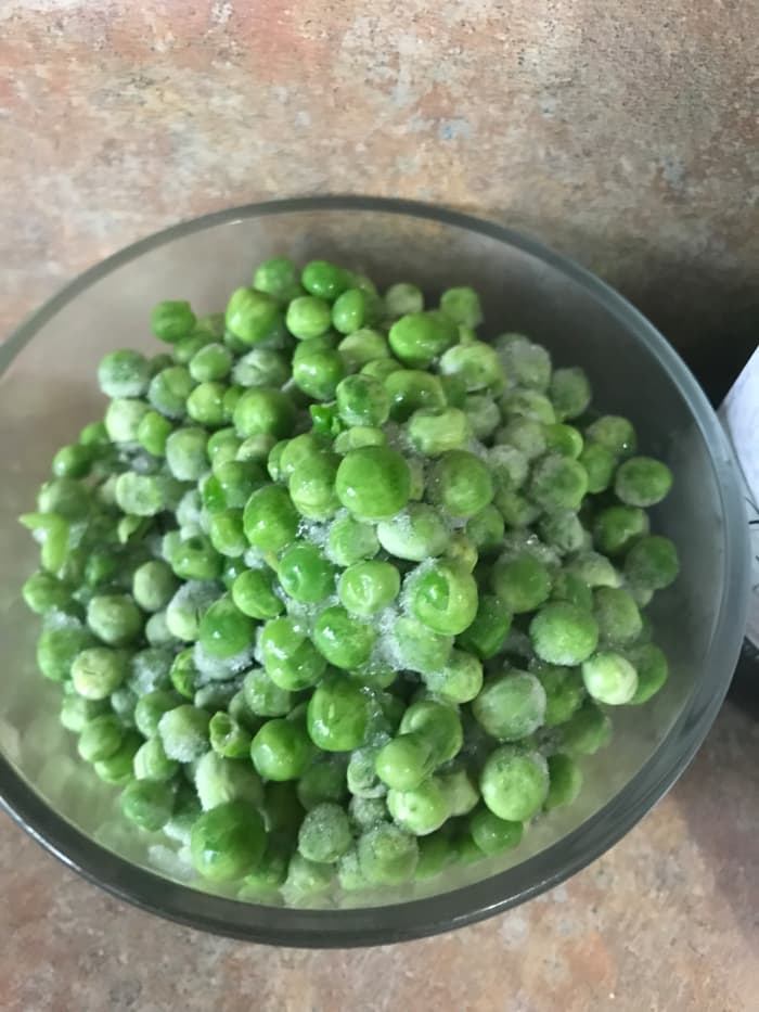 I love frozen peas. They're picked and frozen so fast they retain tons of nutrients and flavor, and they're so convenient to keep in the freezer to add to casseroles. You usually don't even have to defrost them,