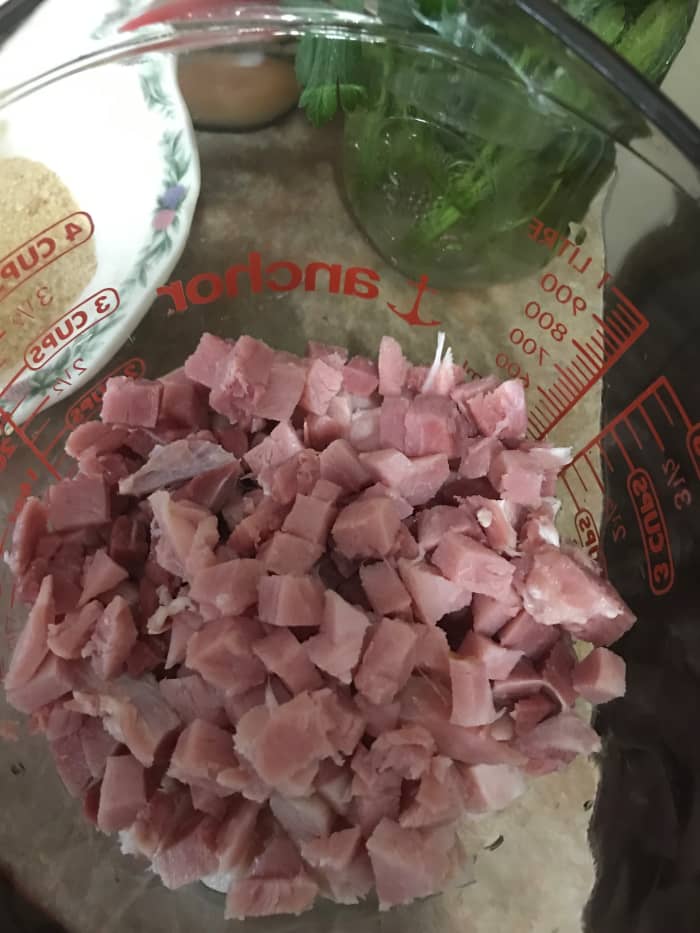You can use purchased ham, or make this dish after a holiday when you have leftover ham to use up. Either way, 2-4 cups is perfect.