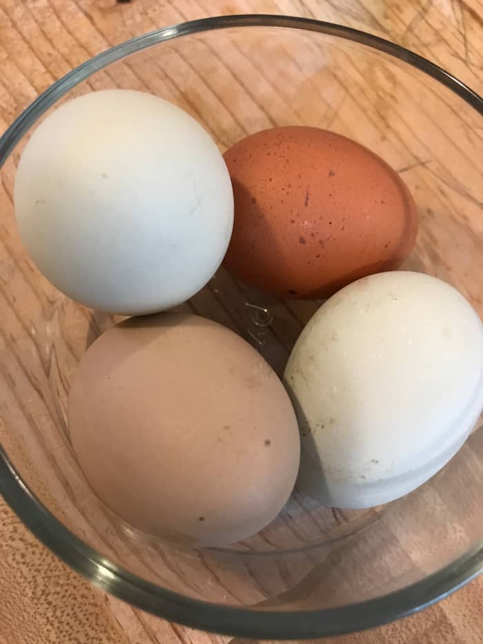 Fresh eggs work better, since fresh whites tend to hold their shape better than those that are a bit older.