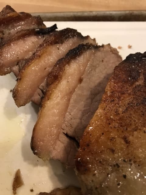 Slice the brisket pot roast against the grain of the beef. This is the traditional way to serve it for most folks.
