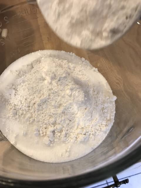 This recipe calls for cake flour, rather than all purpose, for a lighter texture and crumb. If you don't have cake flour, for each cup of AP flour, remove 2 tablespoons and replace it with 2 tablespoons of cornstarch.