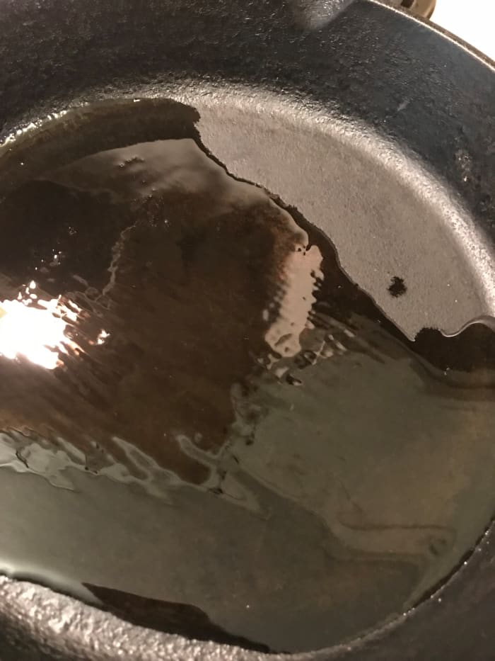Heat the olive oil over medium high heat until it shimmers. Sometimes this is referred to as the oil 'smiling' which I rather like. Happy oil! But that happy oil will create a crispy snack that you'll adore.