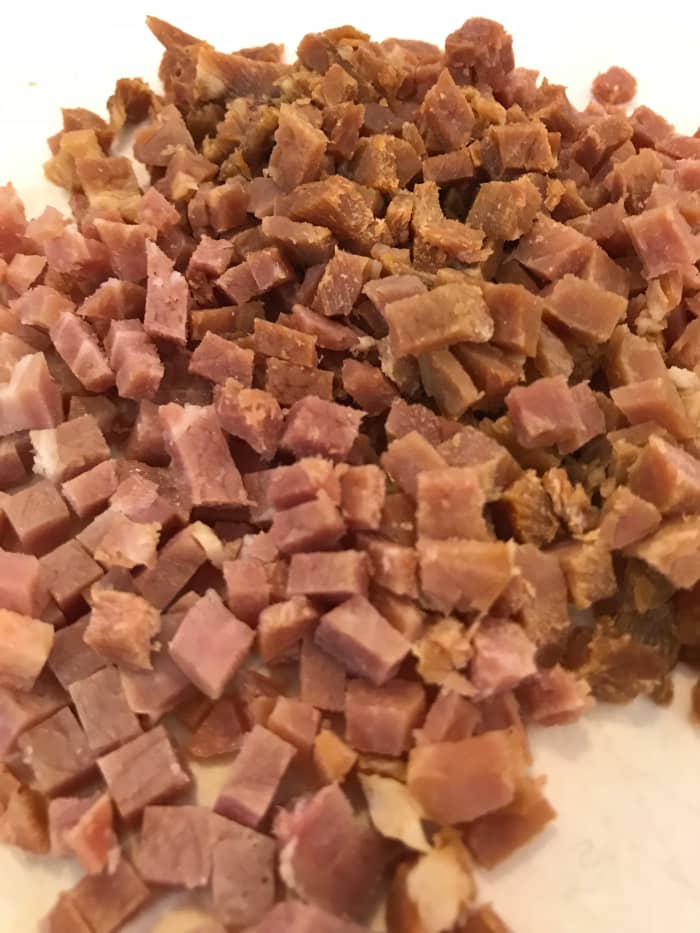 I almost always make split pea soup in the week or two after I cook a whole ham, since I will have both ham broth from the bones, and leftover diced ham from the ham itself. It makes stretching dollars a lot easier!