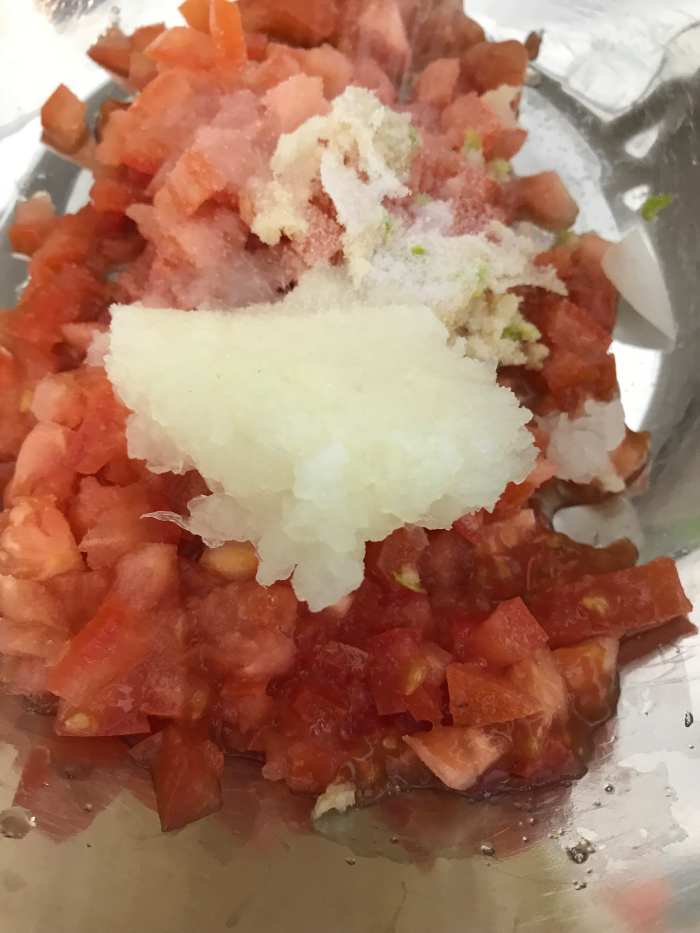 Add a teaspoon of regular salt, or two teaspoons of kosher salt. Otherwise I keep the herbs and spices away. I occasionally use a minced jalapeno or two, but otherwise I like the flavors clean and simple.