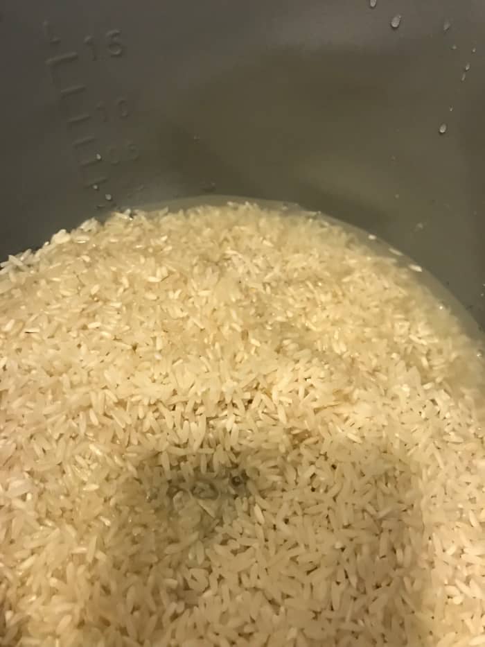 The first step is simply to cook the rice. I love my rice cooker - I can't remember the last time I actually put it away - I use it several times a week. But the stove top is almost as easy.