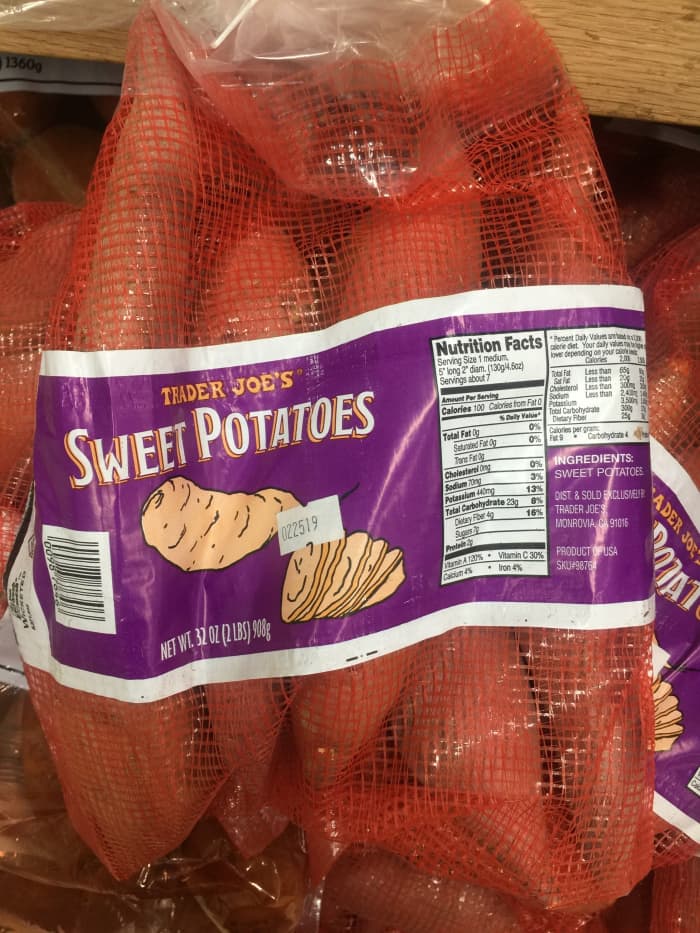 Trader Joe's sells bags of sweet potatoes at very affordable prices. They're always a staple on my shopping list.