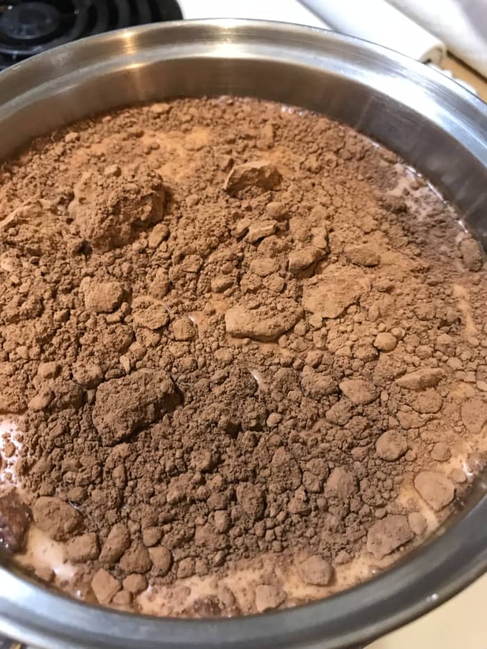 I just use the standard grocery store stuff, but if you want, use a high end brand. It really does make a difference. I use 1/4 of a cup, and *may* add a tablespoon or so more, but it gets bitter and too much if you aren't careful.