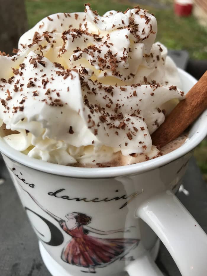 Because sometimes you just need to go a little over the top. Ultimate homemade hot chocolate with real milk, cocoa, sugar, and cinnamon is just about the best thing ever.