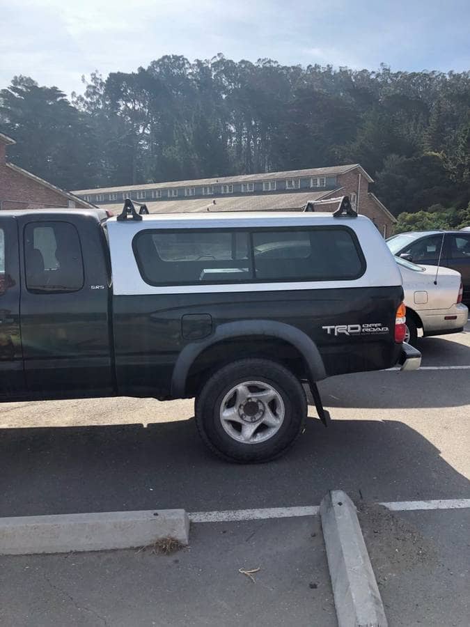 The Nissan Frontier shell -from 01 to 04, sits a couple inches lower than the cab, but the width and length are almost the same.