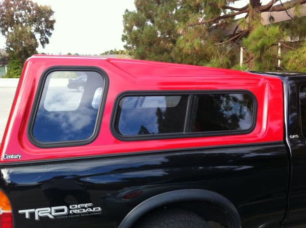 This shell was technically built for a 1990 Toyota, but it's now on a 2003 Tacoma. As you can see, it's not a bad fit. Because it's a high-rise style, you can't really see where it doesn't match the cab roof.