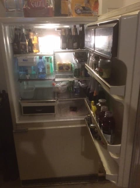 The 33 year old garage refrigerator came in handy. Yes, they used to make things that last that long... even thoguh the door shelves were not adjustable.