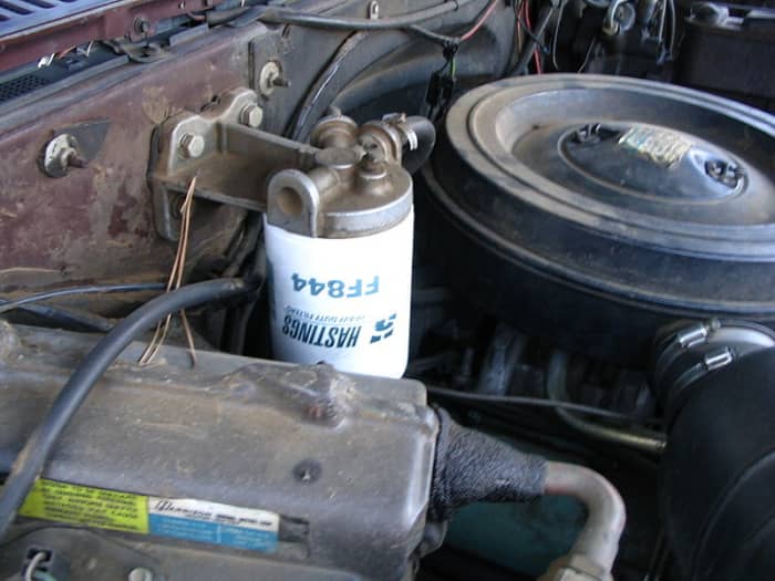 Replace the fuel filter at the manufacturer recommended interval to prevent hard to start and performance issues.