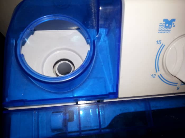 My RV washing machine has a particularly secure way of attaching the water supply. It eliminates the danger of the hose attachment coming loose.