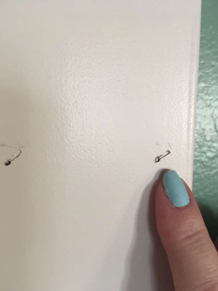 The nail gun leaves a lot smaller nail hole. 