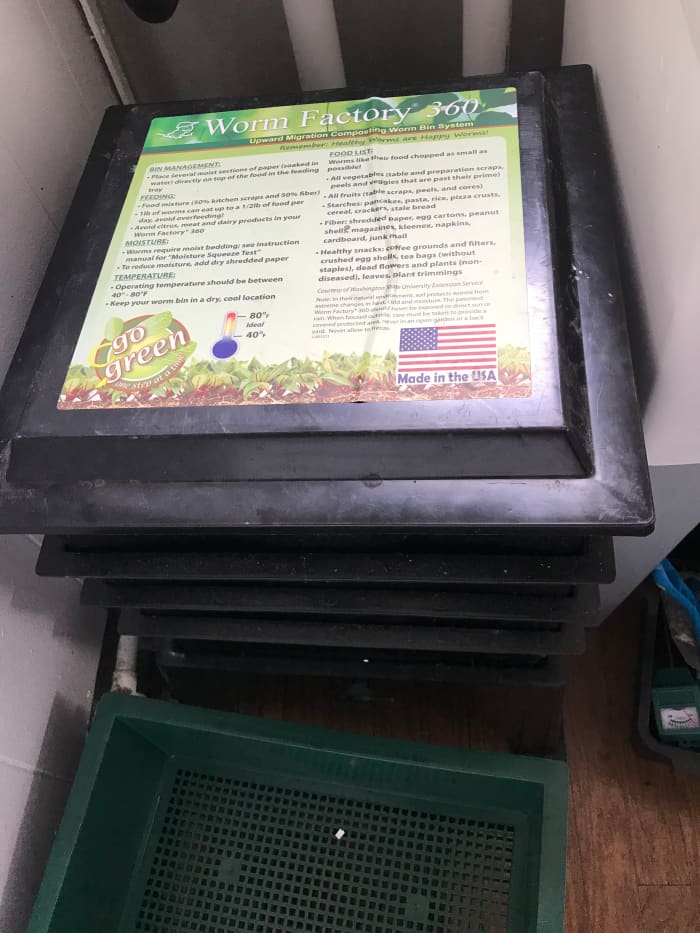 The Worm Factory 360 comes with 4 trays to get you started, but you can add up to three more trays, for a total of up to seven.