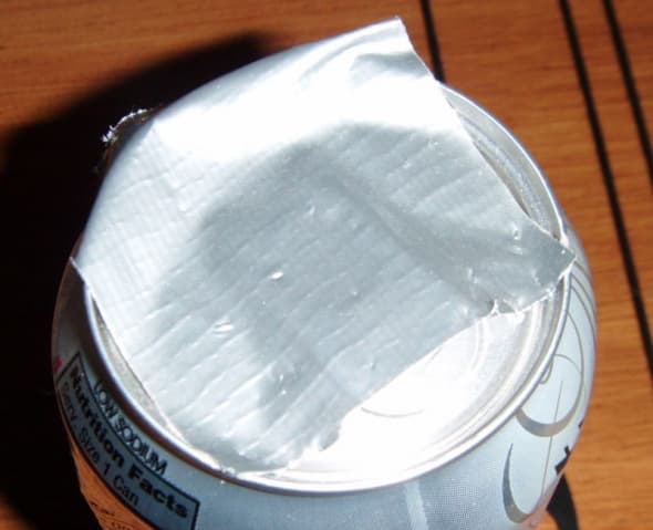 Don't make it rain pennies. Cover the top securely with duct tape.