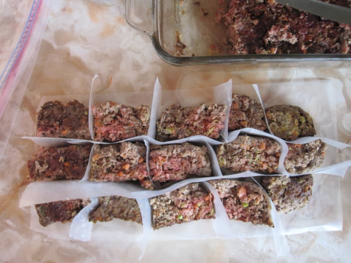 Cut up and place wax paper in between slices then place in a freezer ziplock bag and store in freezer.