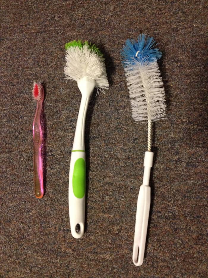 I find the toothbrush to be the most useful cleaning tool in my arsenal.