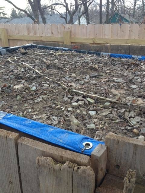 Our eco roof on the coop in the winter time. An eco roof can provide an extra layer of insulation to help keep chickens warm.