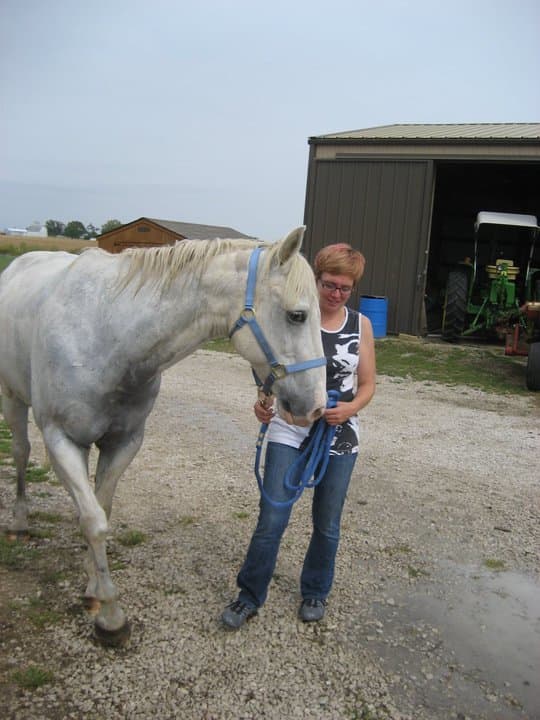 Letting a horse get a good whiff of you before you start petting or feeding him is a good idea. Just make sure the horse isn't prone to biting first!