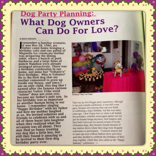 I submitted their party story to "Animal Scene Magazine," one of the best pet magazines in my country. Everyone bought copies as an additional souvenir from the memorable party.