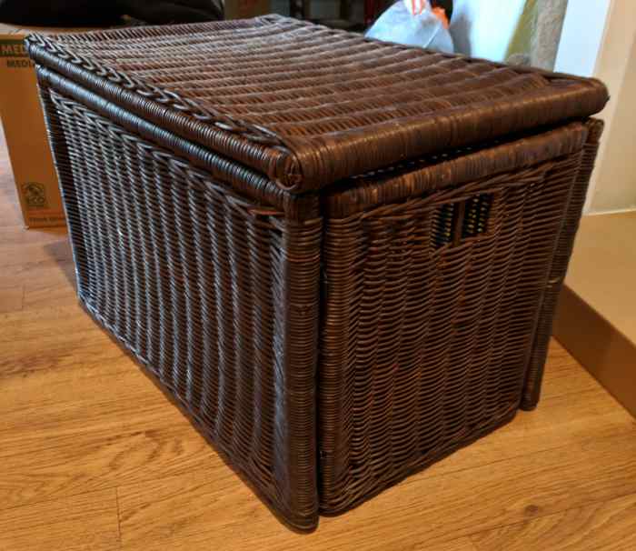 How to Make a Cat Litter Box Cover From a Wicker Hallway Box PetHelpful