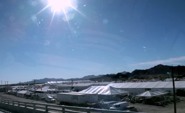 The main show grounds house the classic car shows and the big RV and Sportsman show in January. Quartzsite