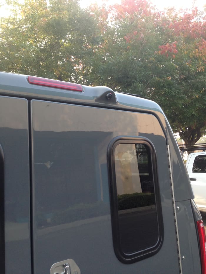 By law, all new trucks must have a backup camera, so when the tailgate is removed for the Outback, it has this molded camera in the roof.