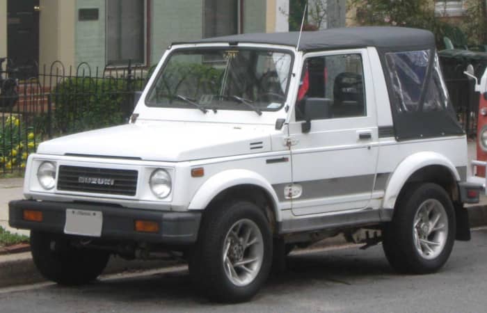 Suzuki Samurais are smaller than most of the other vehicles on this list but tend to get better gas mileage.
