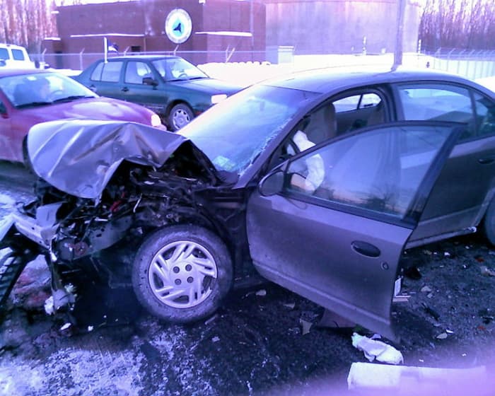 This can happen if someone cuts in front of you and your eyes were not on the road!