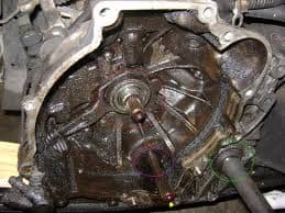 Leaking input shaft seal.