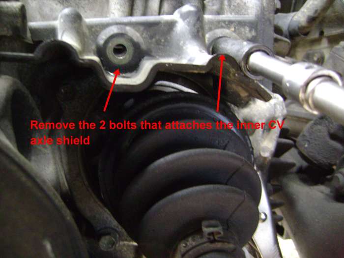 Replacing the CV Axle Shaft and Output Shaft Seal, or Replacing a CV