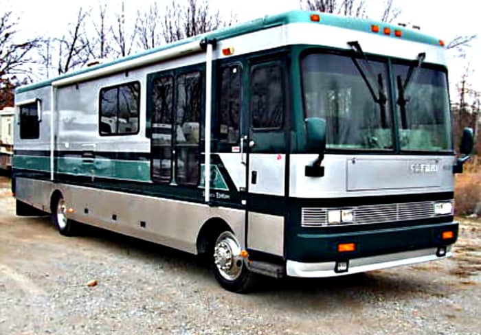 This coach looks beautiful, but it was full of black mold due to a roof leak that was never fixed.