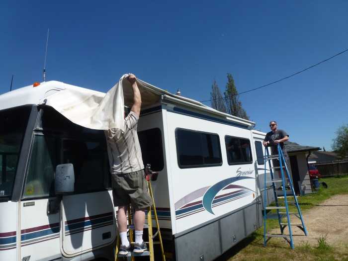 How to Replace Awning Fabric on an RV Slide Out AxleAddict