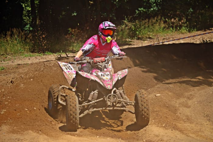 Four-wheelers are available in pink, red and other girl colors that your daughter can enjoy. Give your daughter the chance to drive the four-wheeler.
