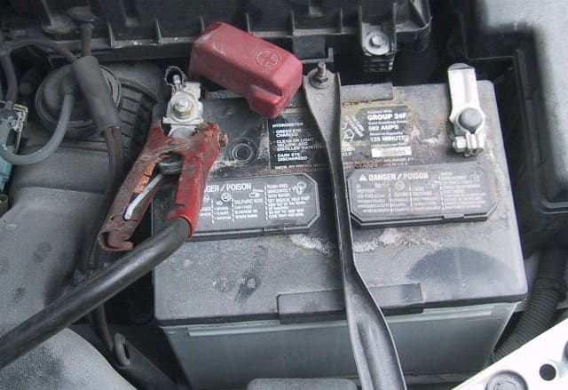 Check the battery terminals, wires and connectors between the battery and alternator for loose or corroded connections.