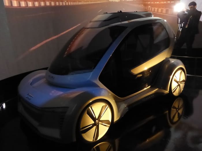 Pop-Up Next Flying Car 2018. Image by Frances Spiegel 2019 with permission from V&A Museum. All rights reserved.